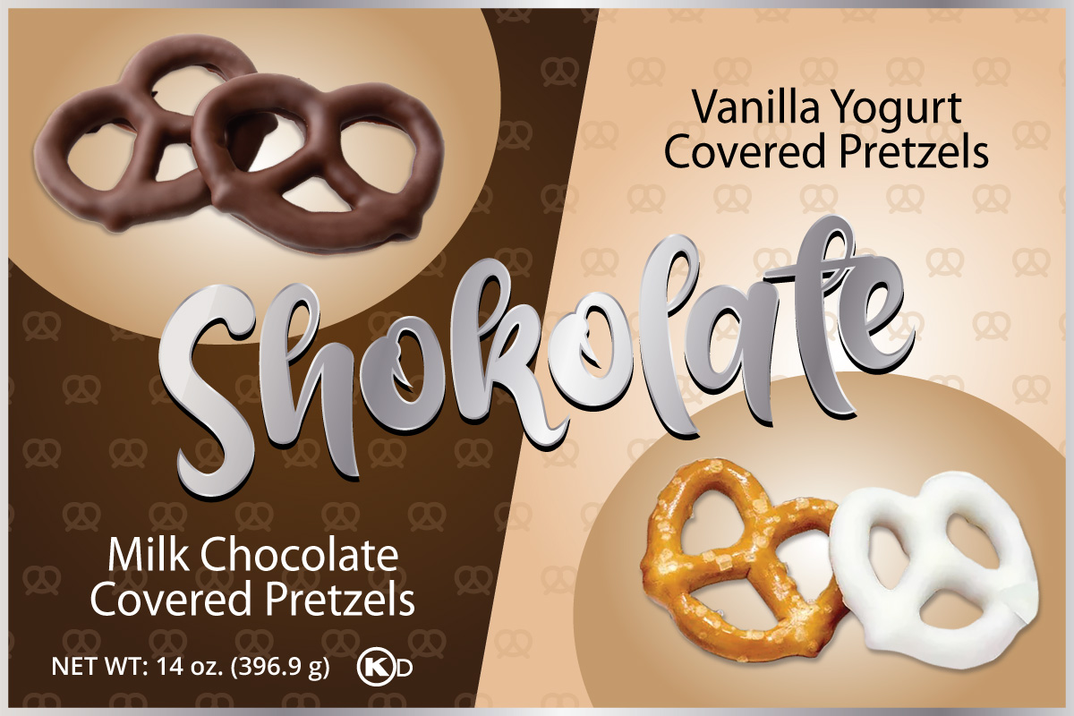 Milk Chocolate/Vanilla Yogurt Pretzels