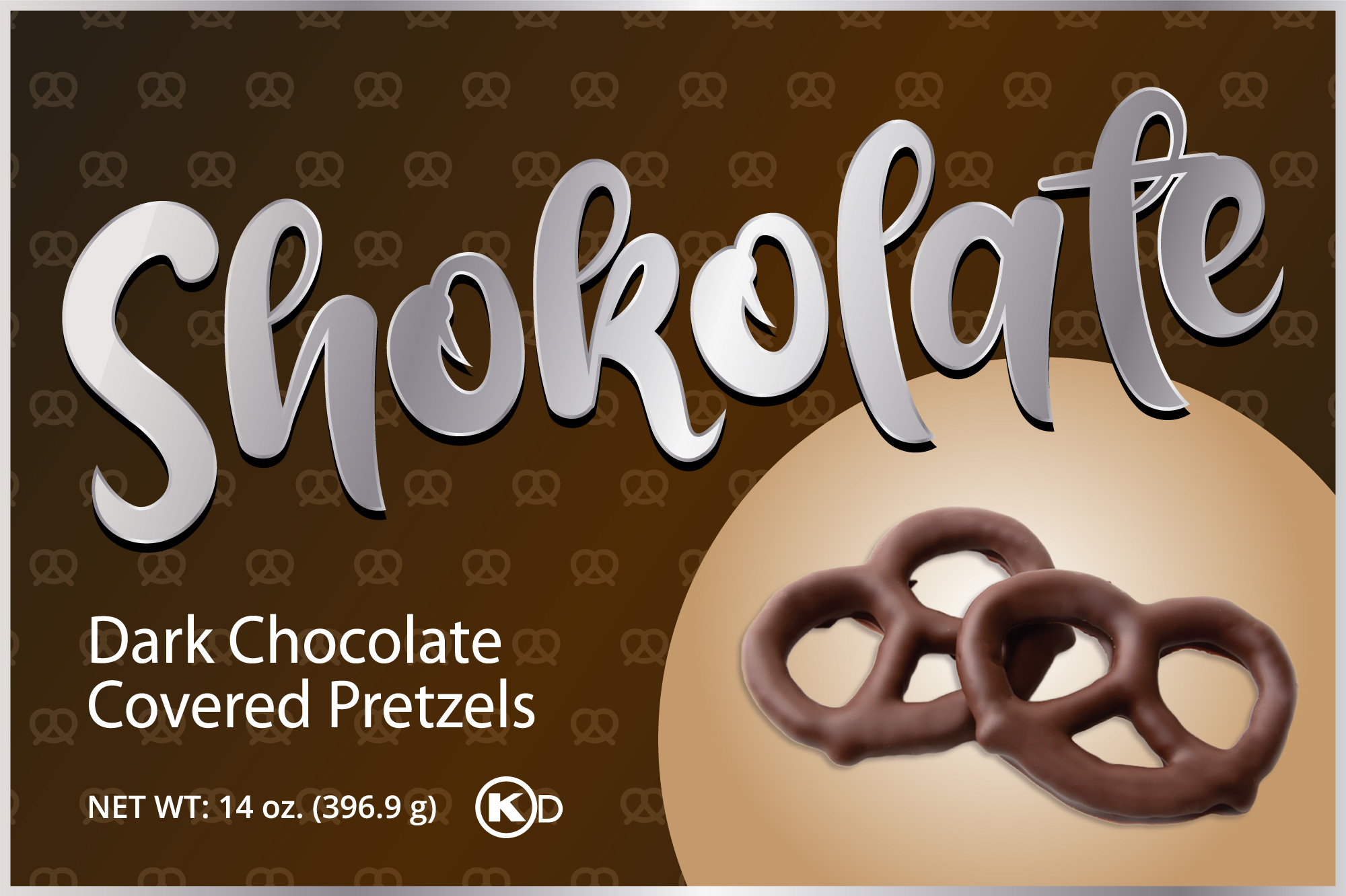 Dark Chocolate Covered Pretzels 14 oz